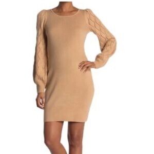 NWT Taylor Dress Women knit Acrylic midi short sweater dress long sleeve size XL